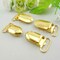 1 Dozen Metal Suspender Clips Plated Durable Plastic Grip Sewing Accessories Size 1 Inch Gold Color